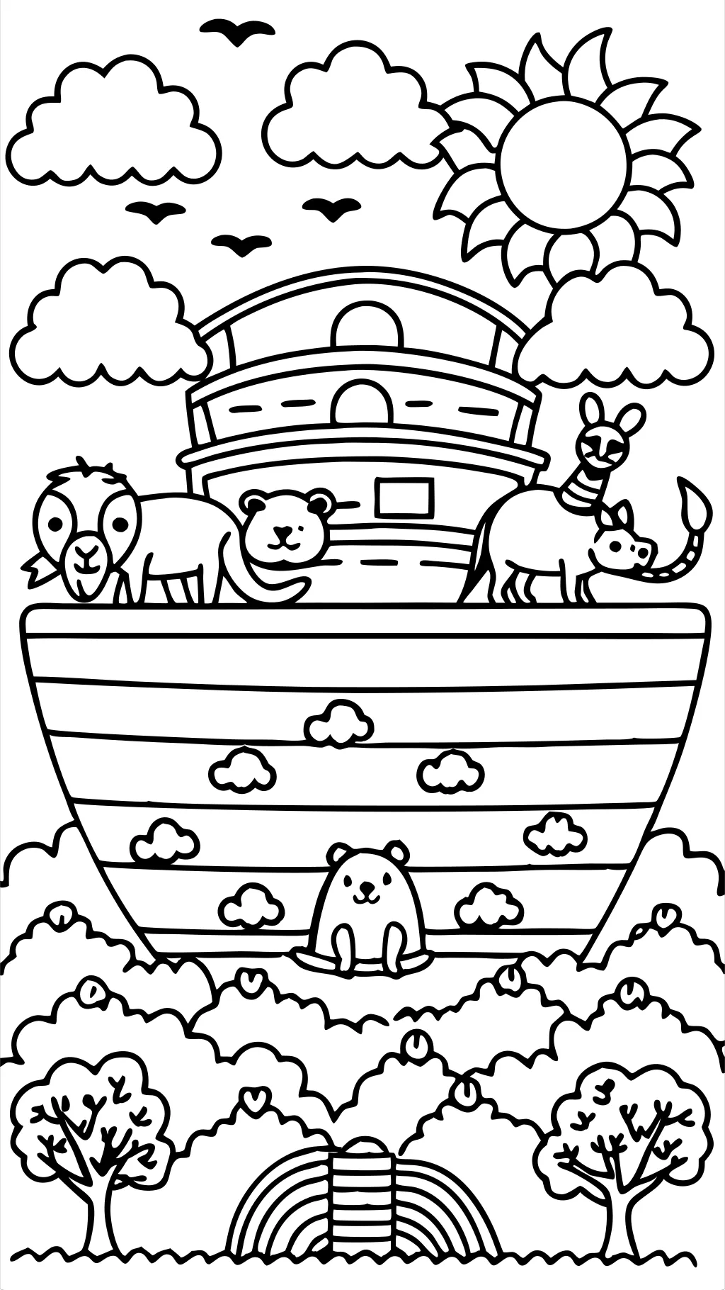 Páginas para colorear de Noah Ark